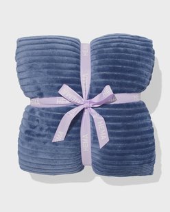 HEMA Plaid 130x150cm sherpa blauw (donkerblauw)