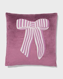 HEMA Kussen strik 40x40cm velours rood (donkerpaars)