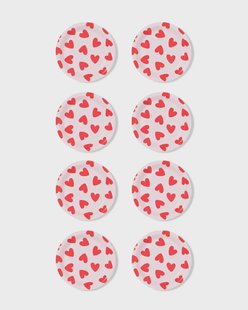 HEMA Gebaksbordjes ⌀15.5cm papier hartjes - 8 stuks