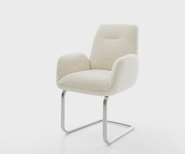 DELIFE Sledemodel Zoa-Flex teddy beige sledemodel vlak roestvrij staal pocketveer kern