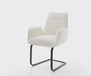 DELIFE Sledemodel Zoa-Flex bouclé zacht beige sledemodel vlak zwart pocketveer kern