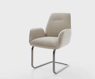 DELIFE Sledemodel Zoa-Flex geweven stof beige sledemodel vlak grafiet pocketveer kern