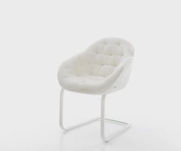 DELIFE Sledemodel Gaio-Flex bouclé zacht beige sledemodel vlak wit