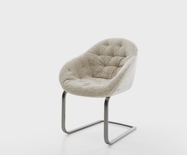 DELIFE Sledemodel Gaio-Flex geweven stof beige sledemodel vlak grafiet