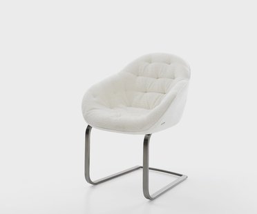 DELIFE Sledemodel Gaio-Flex bouclé zacht beige sledemodel vlak grafiet