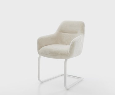 DELIFE Sledemodel Pejo-Flex pluchen crème-wit sledemodel vlak wit pocketveer kern