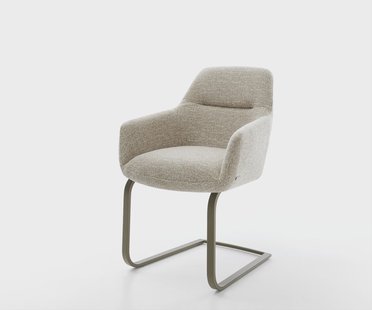 DELIFE Sledemodel Pejo-Flex geweven stof beige sledemodel vlak afwerking met titanium pocketveer kern