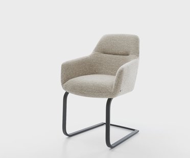 DELIFE Sledemodel Pejo-Flex geweven stof beige sledemodel vlak zwart pocketveer kern