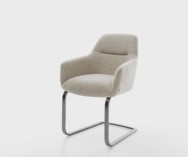 DELIFE Sledemodel Pejo-Flex geweven stof beige sledemodel vlak grafiet pocketveer kern