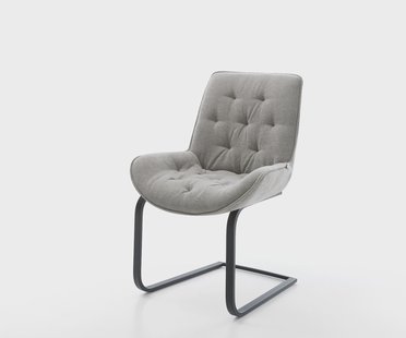 DELIFE Sledemodel Taimi-Flex zachte stof met structuur grijs sledemodel vlak zwart