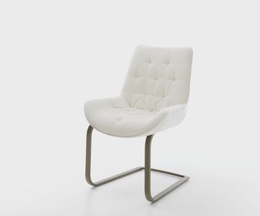 DELIFE Sledemodel Taimi-Flex bouclé zacht beige sledemodel vlak afwerking met titanium