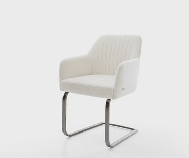 DELIFE Sledemodel Greg-Flex bouclé zacht beige sledemodel vlak grafiet pocketveer kern