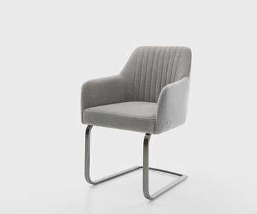 DELIFE Sledemodel Greg-Flex zachte stof met structuur grijs sledemodel vlak grafiet pocketveer kern