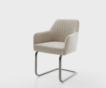 DELIFE Sledemodel Greg-Flex geweven stof beige sledemodel vlak grafiet pocketveer kern