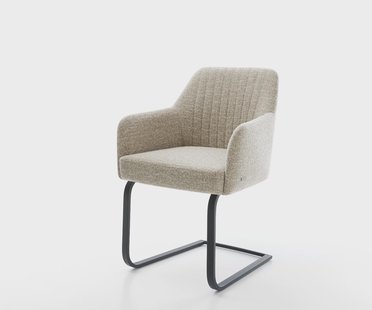 DELIFE Sledemodel Greg-Flex geweven stof beige sledemodel vlak zwart pocketveer kern