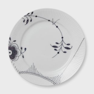 Royal Copenhagen Black Fluted mega bord 2 - zwart Ø 22 cm