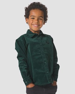 HEMA Takkie kinderoverhemd ribstof groen (groen)