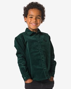 HEMA Takkie kinderoverhemd ribstof groen (groen)