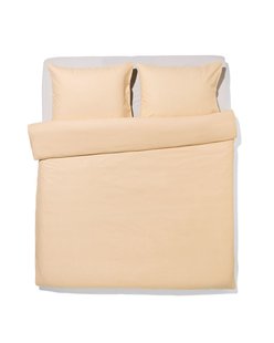 HEMA Dekbedovertrek 240x200/220cm flanel strepen beige (beige)