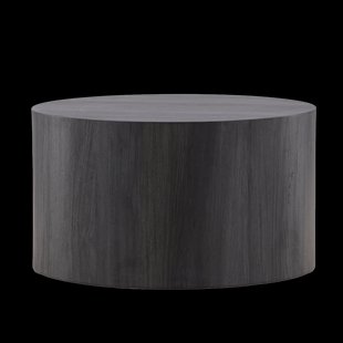 Zayn houten salontafel zwart - Ø80 cm