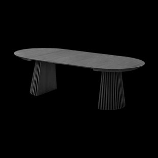 Alko uitschuifbare houten eettafel zwart - Ø 120 tot 240 cm
