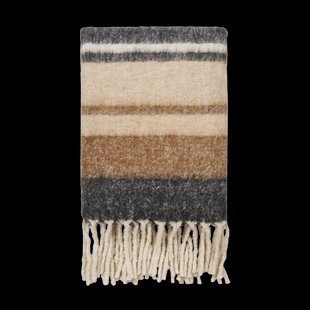 Bobbie plaid zwart/bruin - 170 x 130 cm