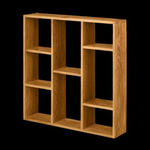 Abigail eikenhouten vierkante wandplank naturel - 70 x 70 xm