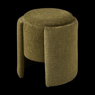 Sebastiaan poef donkergroen - met opbergruimte - Ø 42 x 44 cm