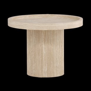 Micah houten bijzettafel beige - Ø 60 cm