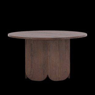 Naftali ronde houten salontafel donkerbruin - Ø 80 cm