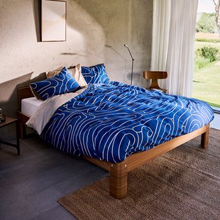 Auping Meandering Blue Dekbedovertrek - 240 x 220 cm - 100% duurzaam katoen