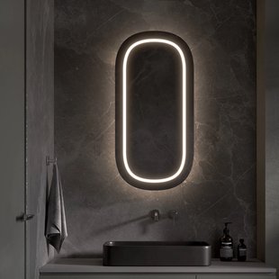 Spiegelkast Martens & Meijer Saalbach 45x90 cm met Directe & Indirecte Verlichting Rondom, Incl. Spiegelverwarming & Dimbare Sensor