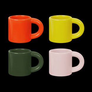 Hem Bronto espressokopje 10 cl 4-pack Multi