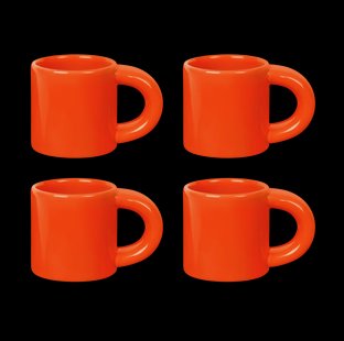 Hem Bronto espressokopje 10 cl 4-pack Orange