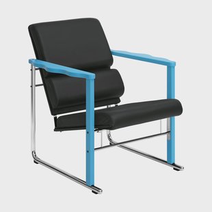 Hem Experiment 502 loungefauteuil Blue-black leather