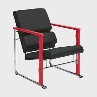 Hem Experiment 503 loungefauteuil Red-black leather