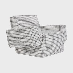 Hem Hunk loungefauteuil met armleuningen Checkered black/white