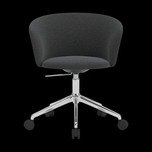 Hem Kendo Swivel bureaustoel met 5 wielen Graphite-polished aluminium