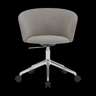 Hem Kendo Swivel bureaustoel met 5 wielen Porcelain-polished aluminium