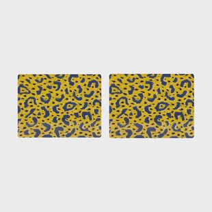 Hem Monster placemat 30x40 cm 2-pack Ochre yellow-grey-black