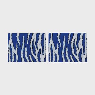 Hem Monster placemat 30x40 cm 2-pack Ultramarine blue-white