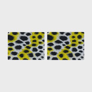 Hem Monster placemat 30x40 cm 2-pack White-yellow-black