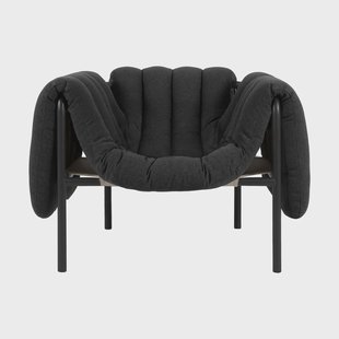 Hem Puffy loungefauteuil Anthracite-black grey