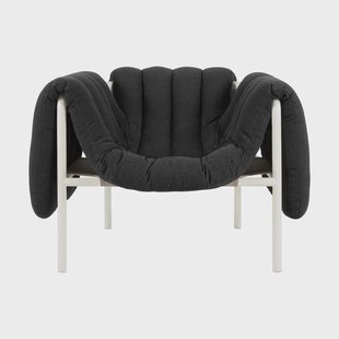 Hem Puffy loungefauteuil Anthracite-cream