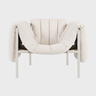 Hem Puffy loungefauteuil Natural-cream