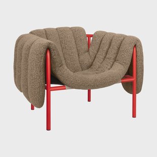 Hem Puffy loungefauteuil Sawdust-traffic red