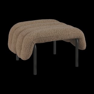 Hem Puffy ottoman 58x67 cm Sawdust-black grey