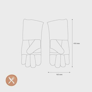 GEFU - Barbecuehandschoenen BBQ, suède leer