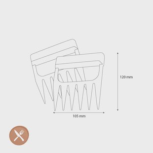 GEFU - Vleesklemmen BBQ, 2 stuks