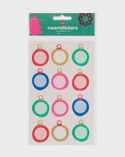 HEMA Naamstickers kerstballetjes
